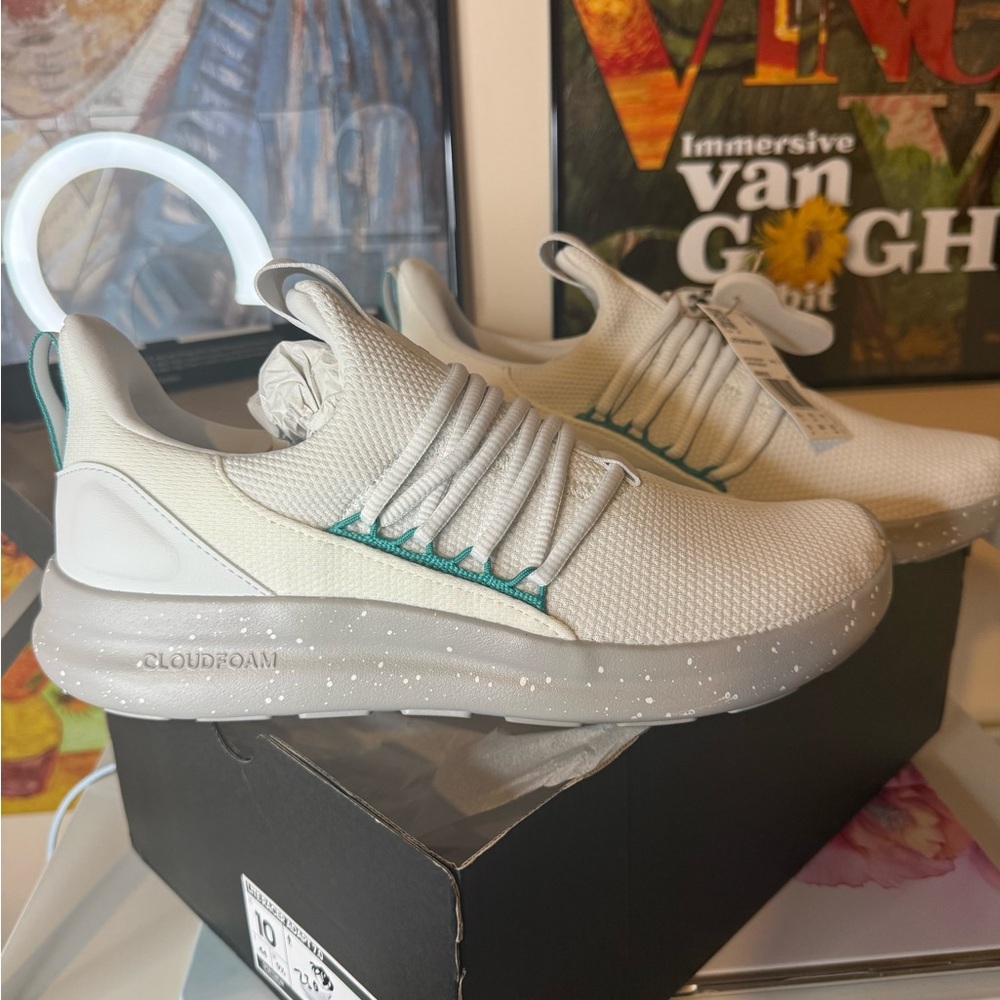 adidas Cloudfoam White Athletic Shoes